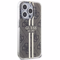 Guess IML 4G kuldne Stripe ümbris jaoks iPhone 15 Pro - brown