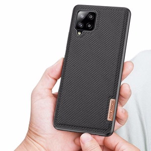 Dux Ducis Fino nailonist kattega ümbris Samsung Galaxy A42 5G musta värvi jaoks