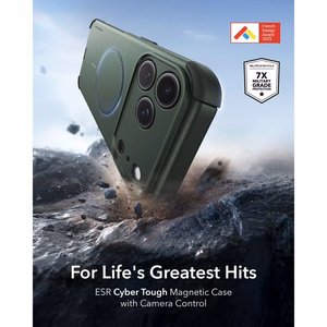 ESR Cyber Tough MagSafe ümbris iPhone 18 Pro Max / 17 Pro Max jaoks, roheline