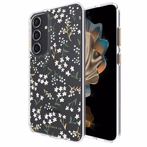 Rifle Paper Co. üliõhuke antimikroobne ümbris seadmele Samsung Galaxy S24+, Petite Fleurs mustriga