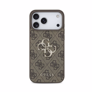 Case Guess PU 4G Metal Logo Apple iPhone 18 Pro brown