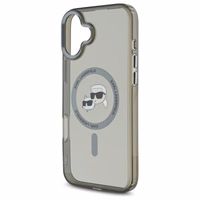 Karl Lagerfeld IML Metal Karl&Choupette Head MagSafe Ümbris jaoks iPhone 16 Plus - must