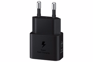Originaal Samsung EP-T2510XBEGEU USB-C PD 25W GaN laadija USB-C - USB-C kaabliga, must, blisterpakend