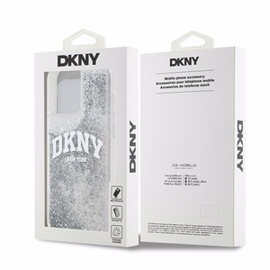 DKNY ümbris jaoks iPhone 15 Pro Max 6,7" DKHCP15XLBNAET valge HC liquid glitters w arch logo