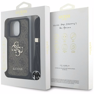 GUESS ümbris jaoks IPHONE 16 Pro Max GUHCP16XP4GMGCRW (CBDY PU 4G Big Logo W/Cord Strap) brown