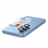 Spigen Optik Pro GLAS.TR EZ FIT 2-pack Camera Cover jaoks Samsung Galaxy S25 - must