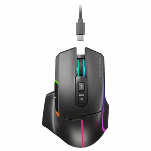 Mars Gaming MMWVECTOR optiline paremakäeline hiir, RF-juhtmevaba ühendus, Bluetooth ja USB Type-A, 12000 DPI