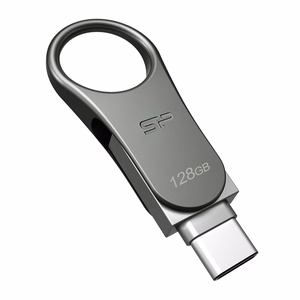 Silicon Power Mobile C80 USB mälupulk 128 GB USB Type-A / Type-C 3.0 titaan