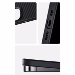 Benks Magnetic Armor Pro Kevlar Ümbris Metal Frame 600D (AD66) jaoks Iphone 16 Pro Max must (Camera Control Button)