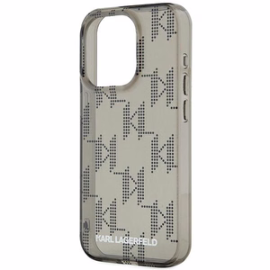 Чехол Karl Lagerfeld IML Mono KL Pattern & Cord для iPhone 15 Pro Max - чёрный