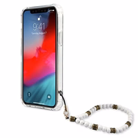 Guess GUHCP12LKPSWH iPhone 12 Pro Max 6.7" läbipaistev kõvakaaneline valge pärlmutter