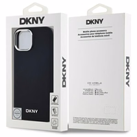 DKNY Plain Logo MagSafe iPhone 14 Ümbris - Must
