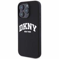 DKNY Silicone Valge Printed Logo MagSafe Ümbris jaoks iPhone 16 Pro Max - Must