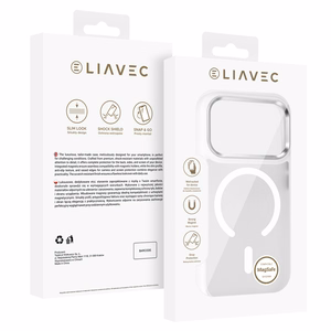 Liavec Cloudy чехол с металлической рамкой камеры для Iphone 17 Pro Max белый (кнопка управления камерой)