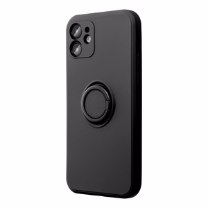 Silikoonist Ring ümbris mudelile iPhone 17 Pro Max / 18 Pro Max – must