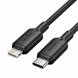 USB-C kuni Lightning kaabel 3A 480Mbps 1m, must