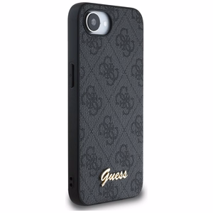 Guess 4G Script Logo MagSafe ümbris jaoks iPhone 16e - must