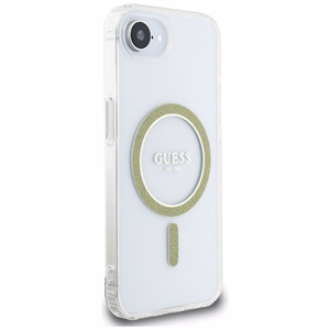 Guess IML Glitter Circle MagSafe iPhone 16e Ümbris - Clear
