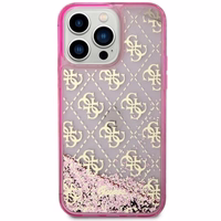 Guess GUHCP14XLC4PSGP iPhone 14 Pro Max 6.7" roosa/roosa hardcase Liquid Glitter 4G Transculent