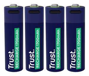 Trust laetavad Li-Ion AA 1.5V patareid, 1700mAh, USB-C, 4 tk