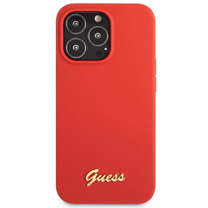 Guess GUHCP13XLSLMGRE iPhone 13 Pro Max 6.7" красный/бордовый хардкейс Silicone Vintage Gold Logo