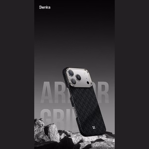 Must Benks Magnetic Armor Air Armor Grid 600D kevlari ja metallraamiga ümbris (C.K.FL.AP.BK.0072) mudelitele iPhone 18 Pro / iPhone 17 Pro