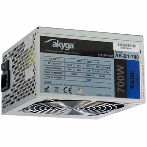 Akyga AK-B1-700 toiteplokk 700 W 20+4 pin ATX ATX hall