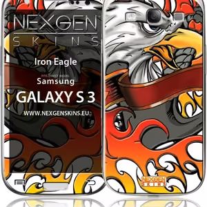 Nexgen dekoratiivne 3D-efektiga kleebis seadmele Samsung Galaxy S3, Iron Eagle 3D