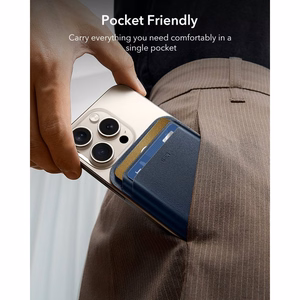 ESR Classic RFID-kaitsega MagSafe magnetiline telefoni kaarditasku – tumesinine