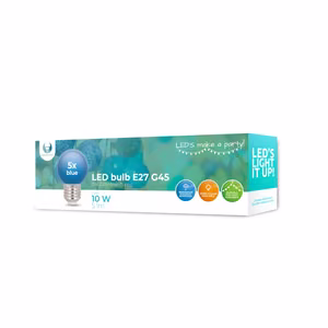 Forever Light LED pirn E27 G45 2W 230V sinine 5 tk.