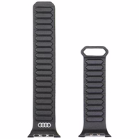 Rihm Audi Logo Genuine Leather Magnetic Ring jaoks Apple Watch 44/45/46/49mm must