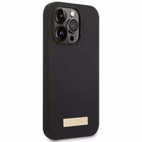 Guess GUHMP14LSBPLK iPhone 14 Pro 6.1" must/must hard ümbris Silicone Logo Plate MagSafe