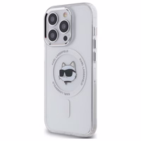 Karl Lagerfeld IML Metal Choupette Head MagSafe iPhone 13 Ümbris - valge