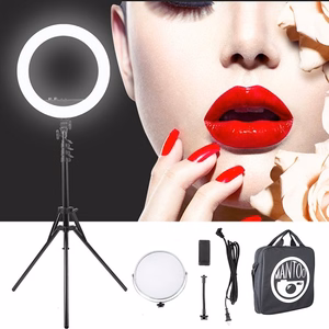 LED Ring Lamp 34.5cm koos Tripod Alus up to 1.85m, Mirror, Phone Clamp, USB