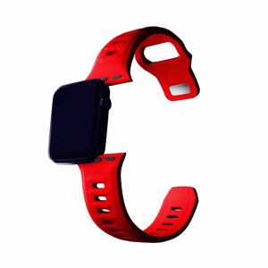 3mk silikoonrihm Apple Watchile, 42/44/45/46/49 mm, punane, suur suurus