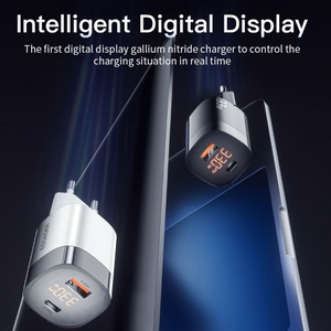 Laadija Essager Ling valge 33W (1xPD / 1xQC3.0 / LED voltmeetriga)
