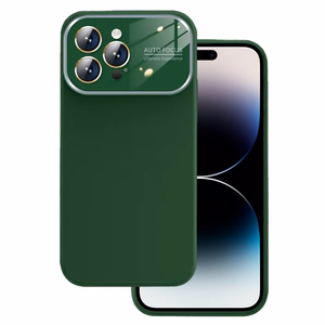 Soft Silicone Lens Ümbris jaoks Iphone 15 Plus roheline