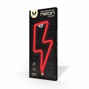 Neon LED Light BOLT punane Bat + USB FLNE06 Forever Light