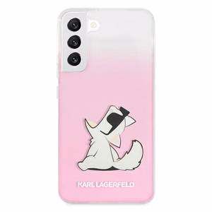 Karl Lagerfeld Choupette Eat чехол для Samsung Galaxy S22+ - розовый