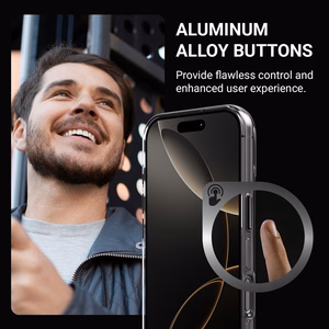 Crong Clear MAG Pro MagSafe ümbris seadmele iPhone 16 Pro, must
