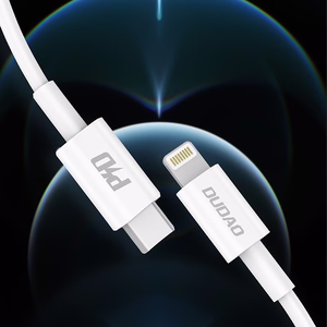 Dudao L6X USB-C - Lightning PD 20W 1m Kaabel - valge