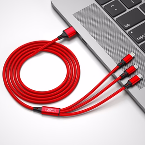 XO kaabel NB173 3in1 USB - Lightning + USB-C + microUSB 1,2 m 2,4A must