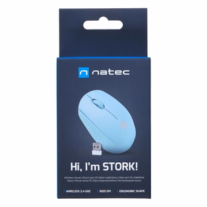 NATEC STORK hiir kodu RF juhtmevaba + USB Type-A optiline 1600 DPI