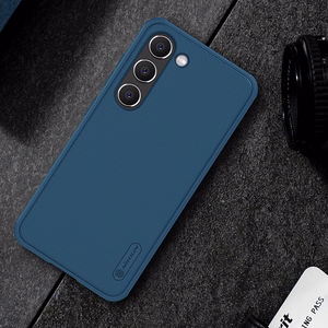 Nillkin Super Frosted Shield Pro ümbris jaoks Samsung Galaxy S23+ armored cover + phone stand sinine