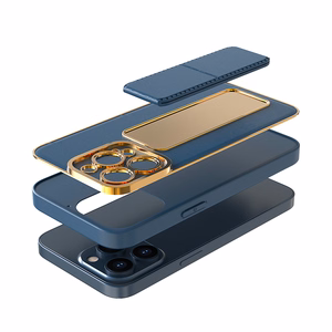 Uus Kickstand ümbris iPhone 12 Pro jaoks koos roosa statiiviga