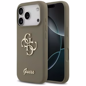 GUESS ümbris jaoks IPHONE 17 Pro Max GUHCP17XSC4GSMW (Silicone W/ Big 4G Script) brown