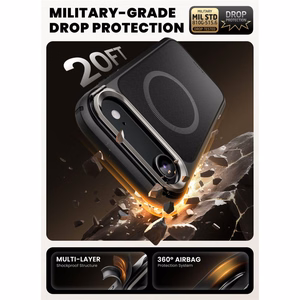 Supcase IBLSN Ares Flip Mag MagSafe Ümbris jaoks iPhone 17 Air - Must