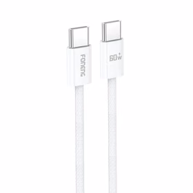 Foneng Kaabel X110 - Type C to Type C - PD 60W 3A 1,2 metres valge