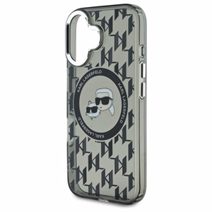 Karl Lagerfeld IML Monogram Karl & Choupette Head MagSafe iPhone 16 Ümbris - must