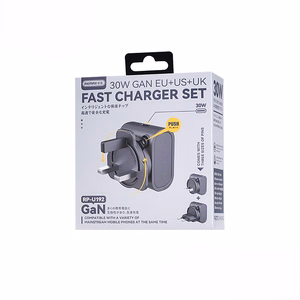 REMAX reisilaadija komplekt 30W RP-U192 EU/UK/US must